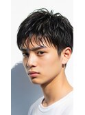 メンズカット/20代30代40代フェザーパーマ/センターパート/越谷