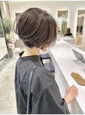 大人ナチュラル前下がりショートボブ