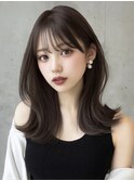 ブリーチなし韓国風パーマシースルーぱっつんフェイスレイヤー☆