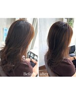 コルテ 倉敷西坂店(CoRte.)&nbsp;【before/after】髪質改善で艶めく大人のくびれレイヤー♪可愛い