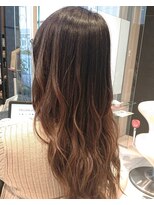 アース 富谷店(HAIR & MAKE EARTH)&nbsp;グラデーションカラー×オレンジベージュ