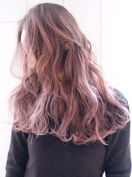 アルバム 銀座(ALBUM GINZA) ピンクベージュ_ココアブラウンフリンジウェーブ_ba303603