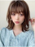 フェザーバング大人可愛いボブベージュ20代30代/Silk-lei吉祥寺