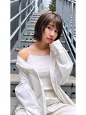 カーキベージュ 20代30代40代大人可愛い似合わせカット