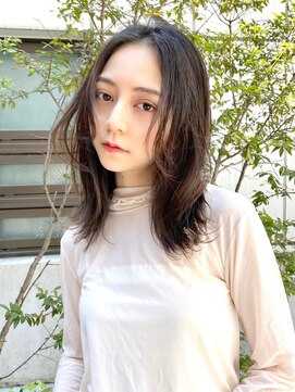 アトリエサニーデイ(atelier SUNNY DAY) ミディアムレイヤー/ダークグレージュ/イルミナカラー前髪カット