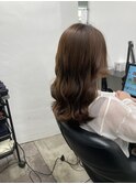 前髪マチルダボブピンクベージュインナーグレージュウルフ