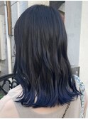 ダブルカラーミルクティーベージュカラーブルーブラックブリーチ