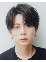 オーシャントーキョー 渋谷神南(OCEAN TOKYO)&nbsp;韓国ヘアカルマパーマカルマバングセンターパート黒髪ウルフ