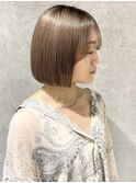 花田/ボブ/セミディ/カール/シアーカラー/切りっぱなしボブ