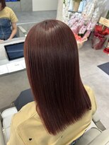 ニュイ 高槻 阪急茨木店(nui)&nbsp;黒髪ポプルフネビージュ小顔ワンレンスペインカール