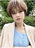 大人ショートヘア/まるみショート/ショートボブ/駒沢大学