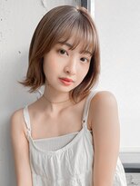 アグノス 青山(Agnos) ココアベージュグラゲヘアーくびれ小顔オリーブグレー
