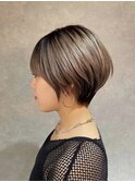 ★美髪イメチェン愛されモテ髪ショートボブハイライトカラー