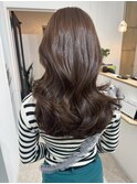 桑名ロングレイヤーカットハッシュカット透明感カラー重めロング