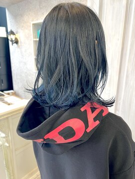 キャアリー(Caary) 福山市Caaryデザイン裾カラーケアブリーチブルージュカラー春夏