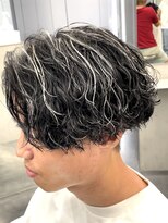 フィフスパーク(fifth PARK)&nbsp;渋谷メンズハイライト波巻きスパイラルパーマメッシュカラー