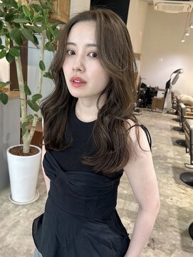 フェブミエル(fev miel) 【fev_rica】 Olive beige / layer cut