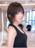 ショート/レイヤーボブ/顔周りレイヤー/黒髪