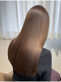 ★透明感オリーブブラウンカラー髪質改善ストレート20代～40代