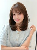 大人ワンカール/レイヤーカット/ミディアム