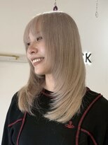 ラック 津田沼(LUCK)&nbsp;似合わせカット/顔周りレイヤー/ミルクティーベージュ/ブリーチ