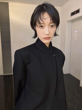 ピークアブー 銀座中央通り(PEEK-A-BOO) 外ハネシースルーボブ黒髪