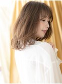 ミルクグレージュウルフパーマ小顔ハッシュカット30代40代X上尾