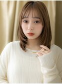 ミルクティーブロンドブリーチなしワンホンレイヤー30代40代X