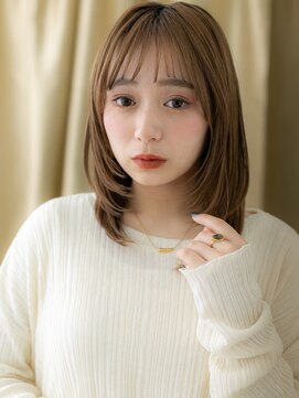カバーヘア ブリス 川口(COVER HAIR bliss) ミルクティーブロンドブリーチなしワンホンレイヤー30代40代X
