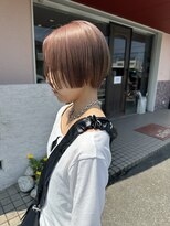ウニレ バイ センス(unire by sense)&nbsp;【ブリーチ２回】ハンサムショート×ピンクベージュカラー