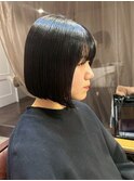 黒髪艶感ぷつっとミニボブ【城野駅】