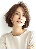 大人ショートレイヤー白髪ぼかし脱白髪染め40代50代60代原宿