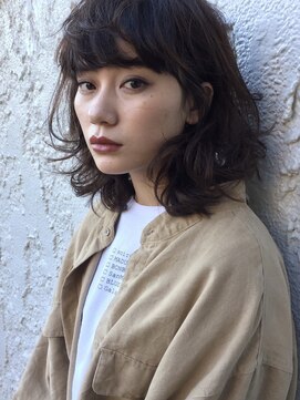 ノラキチジョウジ(NORA KICHIJOJI) 大人かわいいフリンジウェーブボブ＃前髪＃ココアブラウン