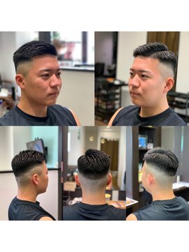 バンズヘアーファミリー(Ban.s Hair Family) フェードスタイル(左パート)