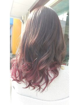 ヘアサロン スリーク(Hair Salon Sleek) 透明感UP！赤紫の暖色で作る柔らかスタイル