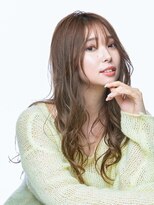 アース 三軒茶屋店(HAIR&MAKE EARTH)&nbsp;三軒茶屋_レディース_ロング_ブラウン_ベージュ_コテ巻き_パーマ