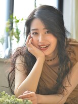 ロアー ヘアー マックイーン 流山おおたかの森店(RAWR hair McQueen)&nbsp;【RAWR】パーマスタイル_フリンジウェーブ_かきあげ前髪