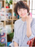 小顔ワンカール暗めカラーショートマッシュc5戸頭20代30代40代
