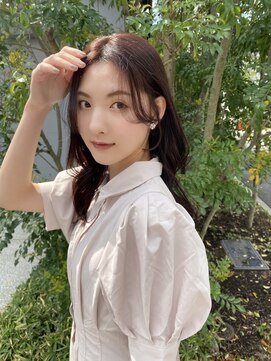 ガーランド (Garland) 大人かわいい流れる顔まわりカット/こっくりピンクベージュ