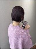 天神/大名/切りっぱなしボブ/ラベンダーグレー