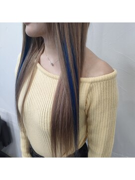 プルエクステのお店ネクスト(NEXT) #プルエクステ#イヤリングカラー#ブルー#エクステ#八王子