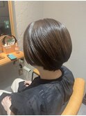 ショート×白髪ぼかし