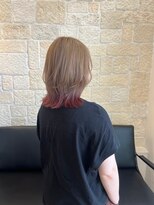 ヴァン カウンシル 川口店(VAN COUNCIL)&nbsp;Wカラー ハイトーン透明感カラー ベージュ×ピンクレッド#3