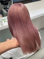 ベレーザ 渋谷(BELEZA)&nbsp;10425秋色ピンクヘアーウルフレイヤーロングミルクティーピンク