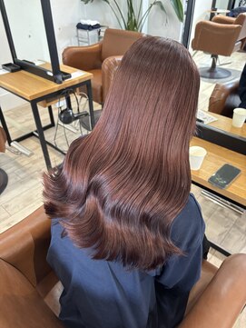 ルーツ(ROOTS) ブリーチあり×ピンクブラウンカラー