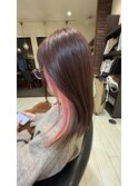 イヤリングcolorでホワイトpink