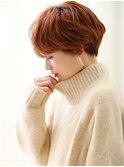 くせ毛×暖色カラーで仕上げる柔らかい大人ショート(st橋元)