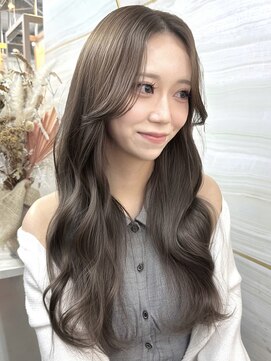 エス(Ess) 《高瀬寛菜》ミルクティーグレージュ/ロング/韓国レイヤー