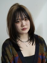 ロンドアンメゾン 原宿(Lond un Maison.)&nbsp;くびれヘア/アプリコットオレンジ/韓国/ブリーチ/レイヤー/原宿