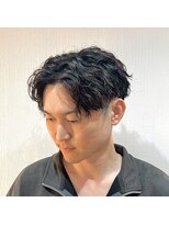 ジェントル(GENTLE)&nbsp;こなれ感と色気をプラス◎波打ちスパイラルパーマ/黒髪